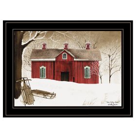 "New Fallen Snow" by Billy Jacobs, Ready to Hang Framed Print, Black Frame